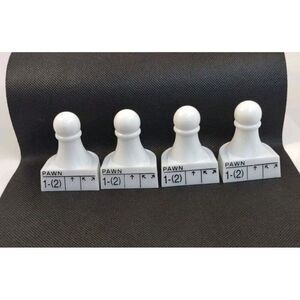 Chess Teacher Replacement White Pawn Chess Game Pieces lot of Four Pavilion 1992